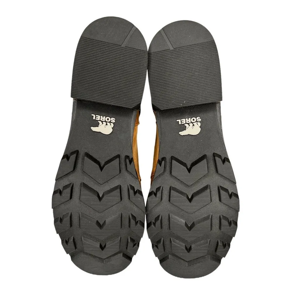 SOREL Emelie Chelsea Boots Waterproof Camel Brown Leather Women’s Size 10 - Image 8