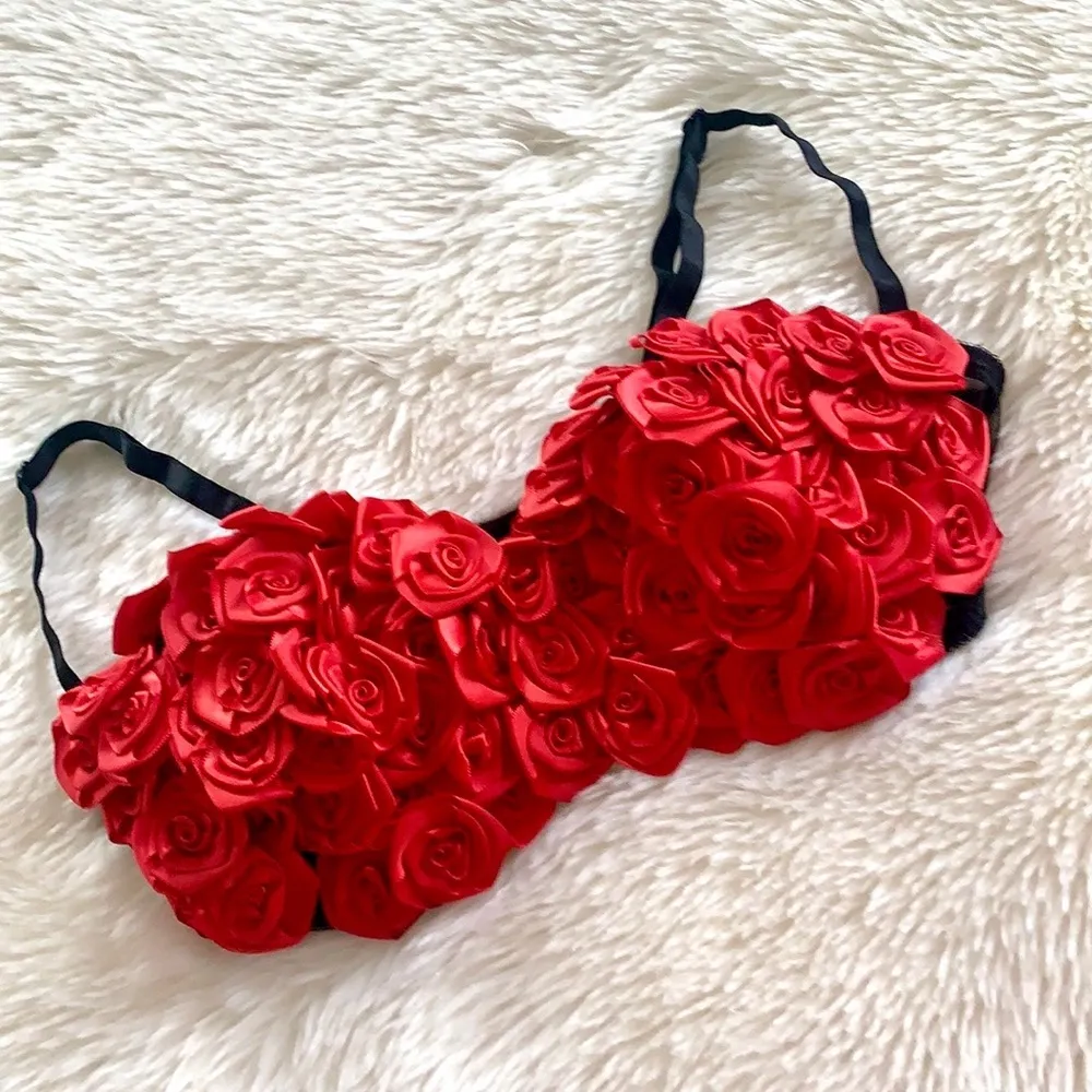 Vintage Victoria’s Secret Satin Rosette Bra - Image 5