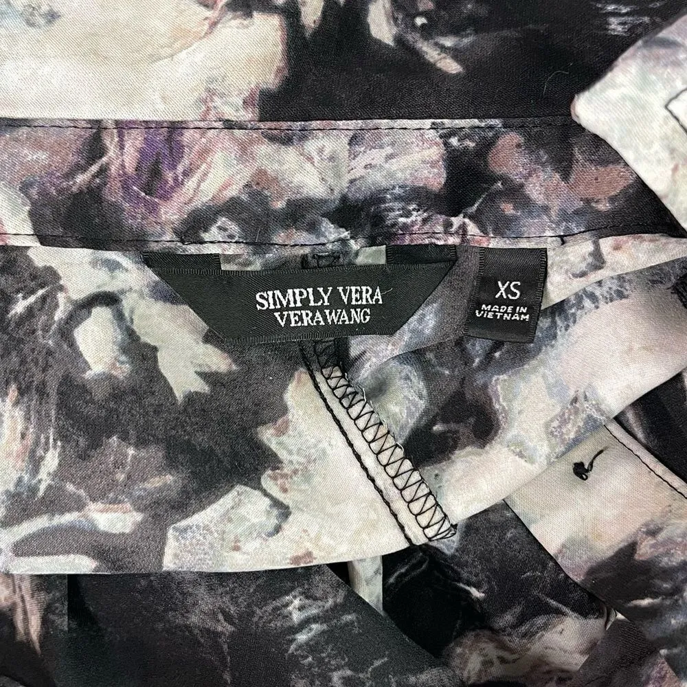 Simply Vera Vera Wang Floral High Low Blouse - XS - Image 10