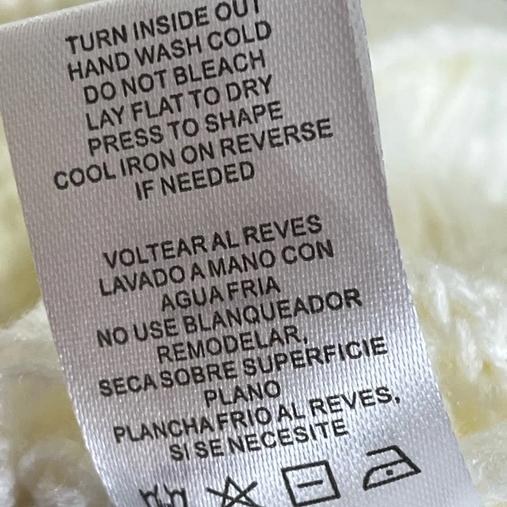 NWT Penelope Rose White Turtleneck Sweater M Ribbed Knit Pullover Winter Top Size M - Image 7