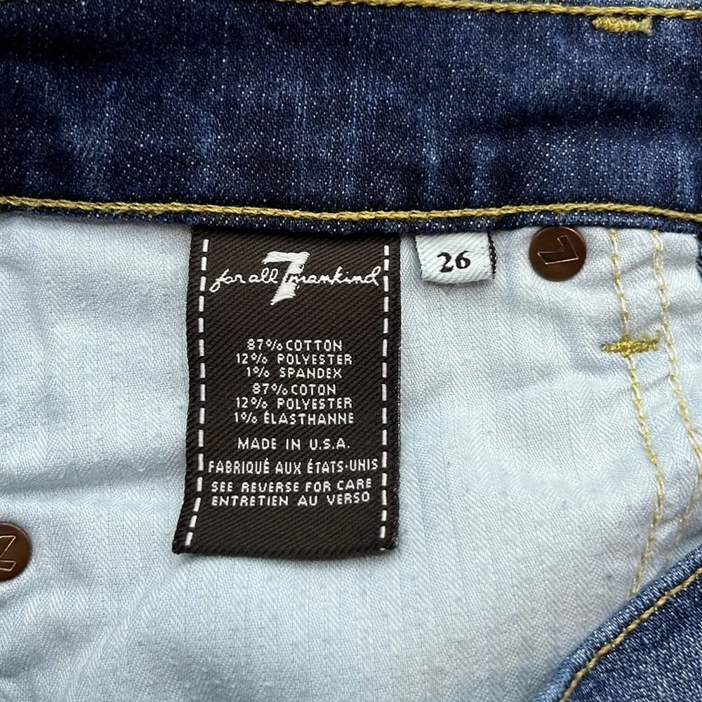 7 For All Mankind Straight Leg Mid Rise Size 26 - Image 11