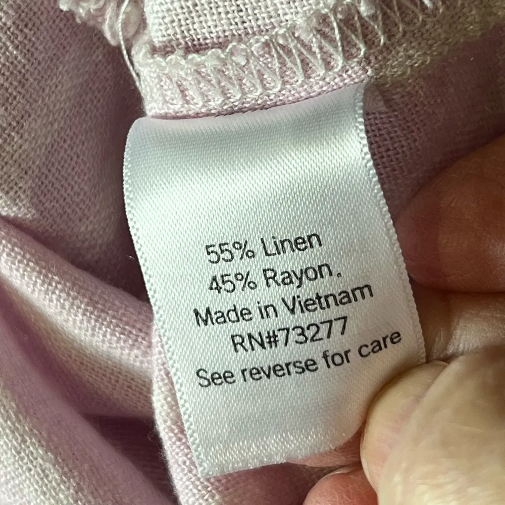 SONOMA Pink & White Stripe Linen Tiered Ruffle Boho Maxi Dress Size 2X NWT - Image 11