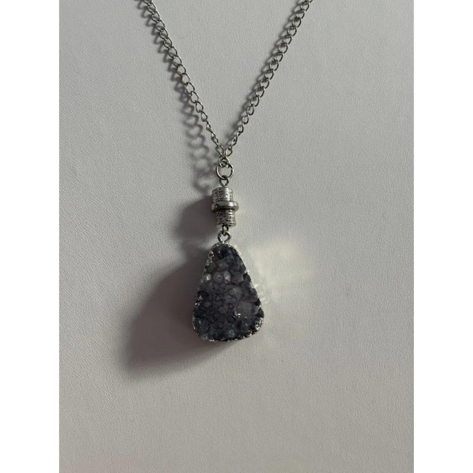Avenue Purple Druzy Pendant Necklace NWT - Image 2