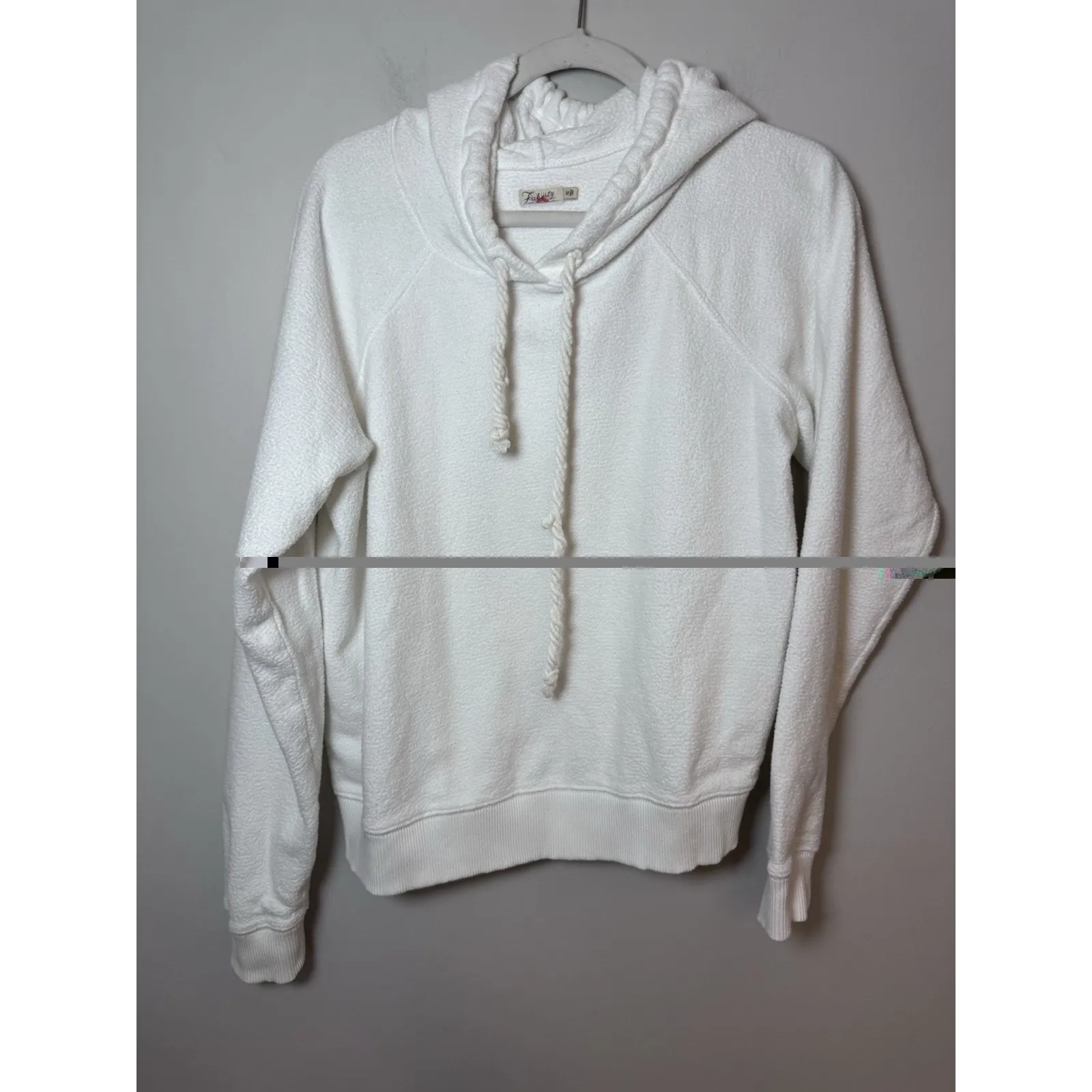 Faherty Women's White Hoody Sz M - Image 7