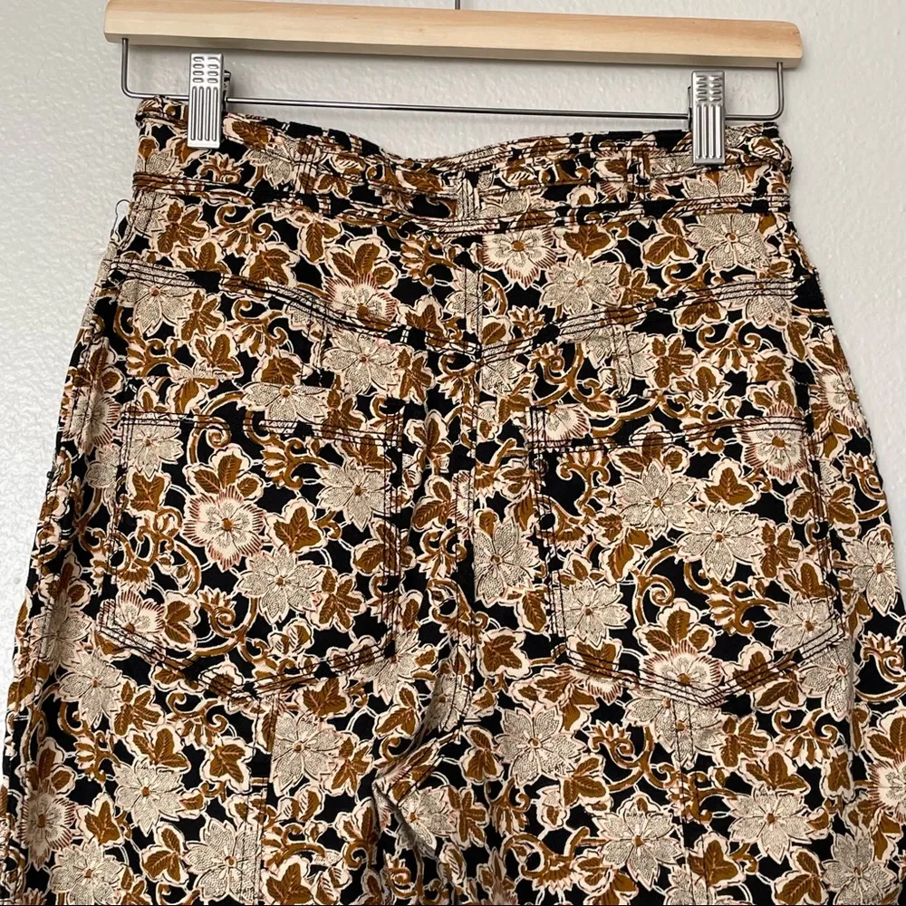 NWT $445 Ulla Johnson New Season Apollo Jeans in Bronzed Floral Size 0 - Image 2