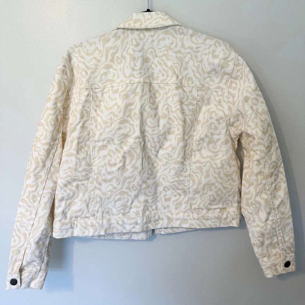 Free People PTCL Printed Corduroy Trucker Jacket Cheetah Print NWT Size Small - Image 3