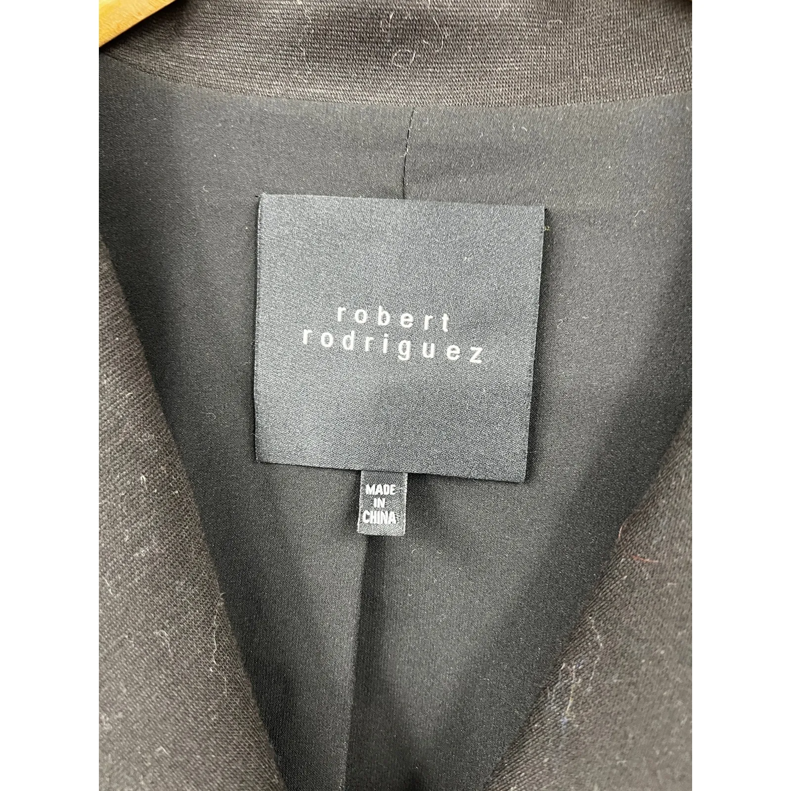 Robert Rodriguez Open Cut Arm Holes Belted‎ Wool Blazer Jacket Black Size 10 - Image 2