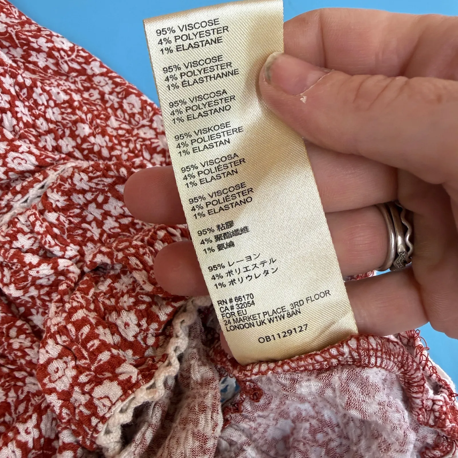 Mauve Women's Quinn Floral Lace Peplum Shirt Size Large Red - Image 7