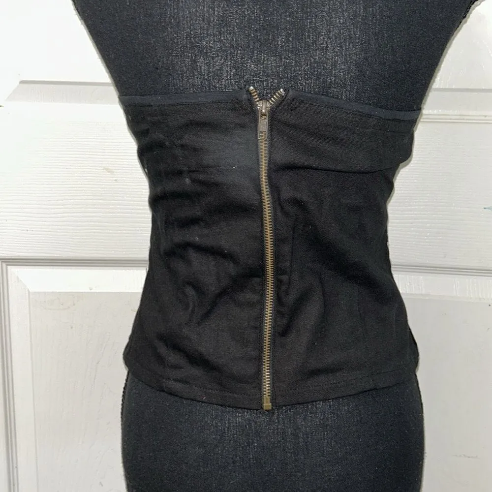 Revolve One Teaspoon Strapless Beaded Top(Size Small) - Image 3