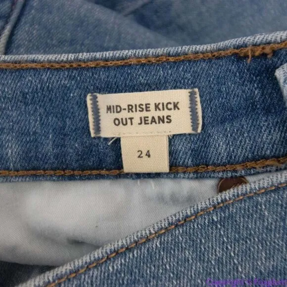 NEW Madewell Kick Out Crop Jeans in Cherryville‎ Wash: Raw-Hem Edition, 24 - Image 15