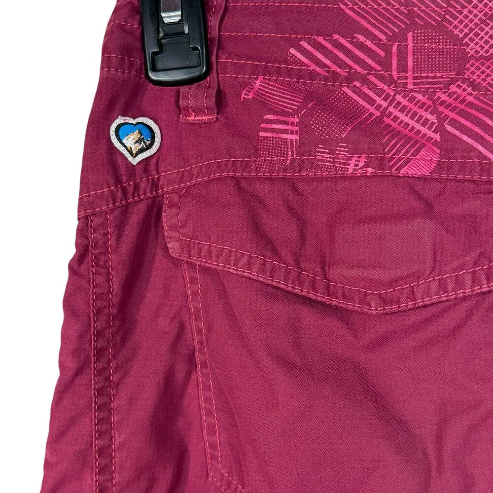 Kuhl SZ 6 Capris Skimmers Floral Pockets Low-Rise Zip-Fly Lightweight Burgundy - Image 6