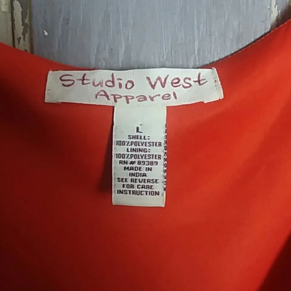 NWT Studio West Maxi Dress Orange Leopard Print - Image 4