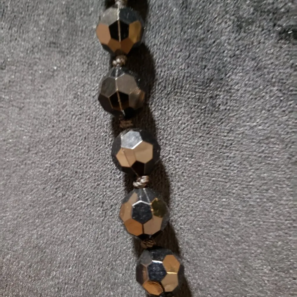 Women's Fashion Victorian Jet Black Faceted Glass Bead Long Necklace Jewelry - Image 7