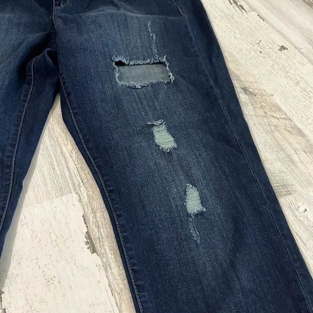 Lane Bryant Distressed Mid Rise Super Stretch Skinny Jeans Size 16 - Image 5