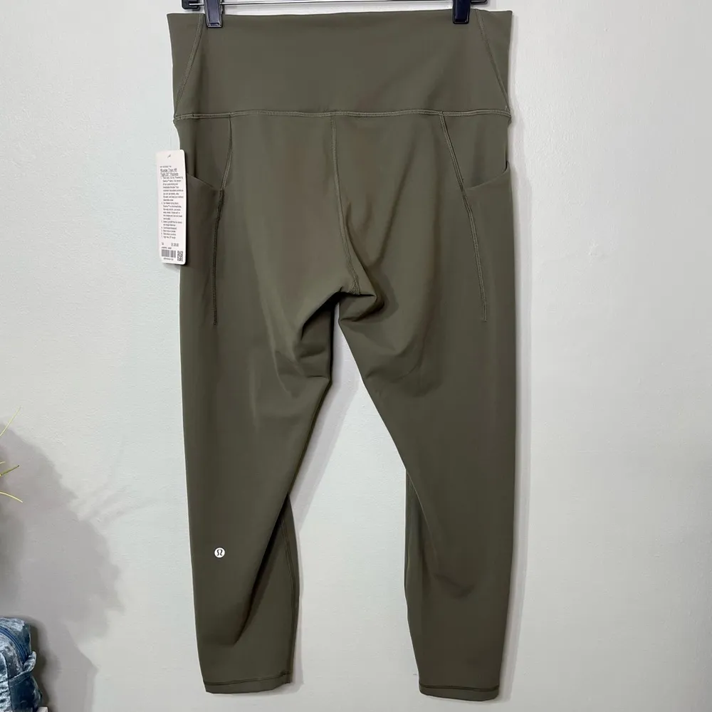 Lululemon Wunder Train High Rise Tights Pants w Pockets Leggings Army Green NWT - Image 10