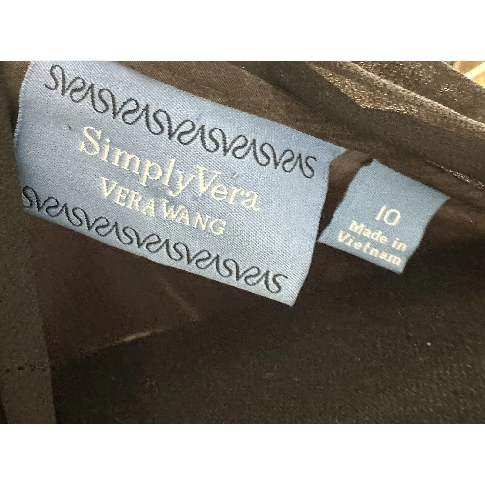 Simply Vera Vera Wang Women's Brown Sleeveless Shift Dress Size 10 - Image 9