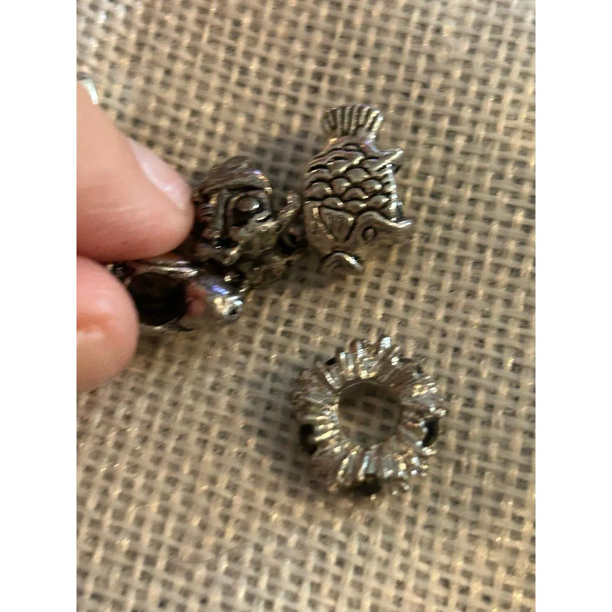 A497 charm bracket silver plated 5 pcs Gray - Image 4