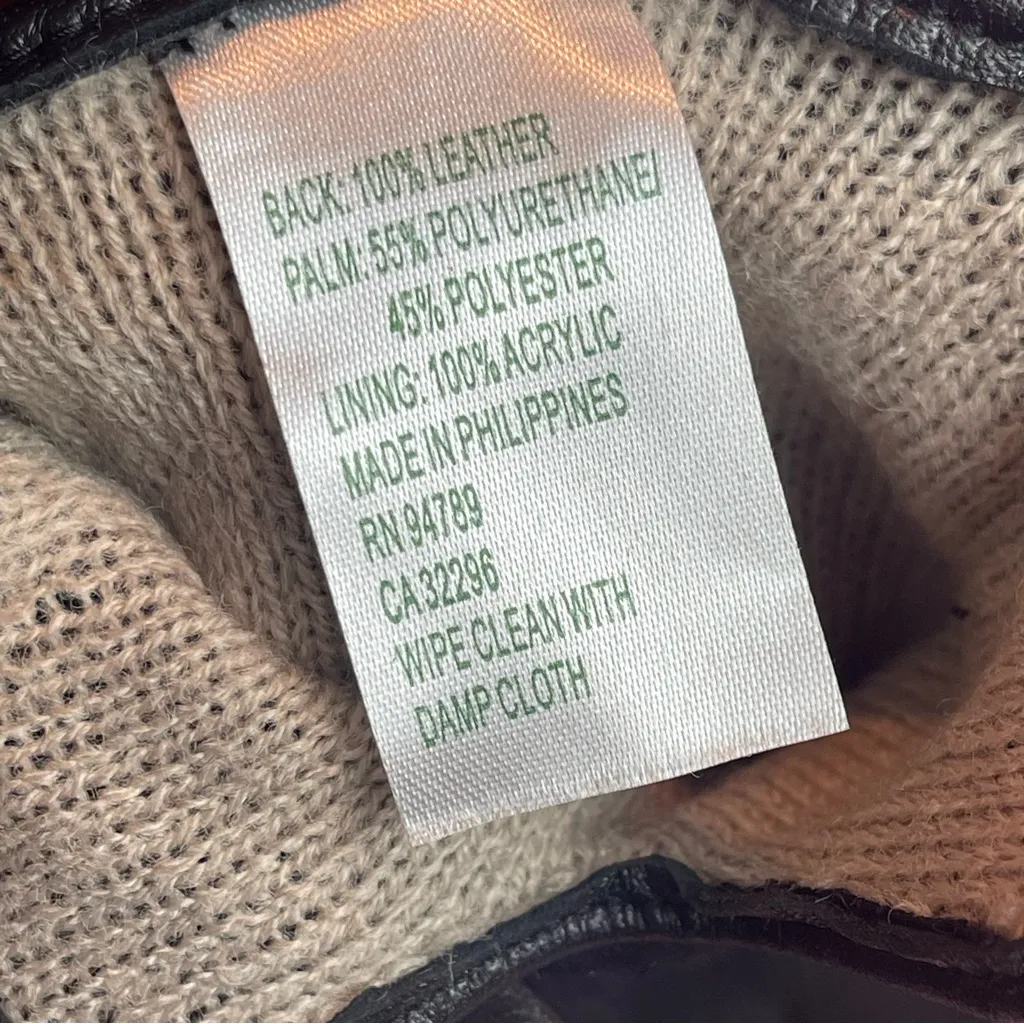 GII Fashion Accessories Black Leather Gloves Touchscreen Size L NWT Size L - Image 4