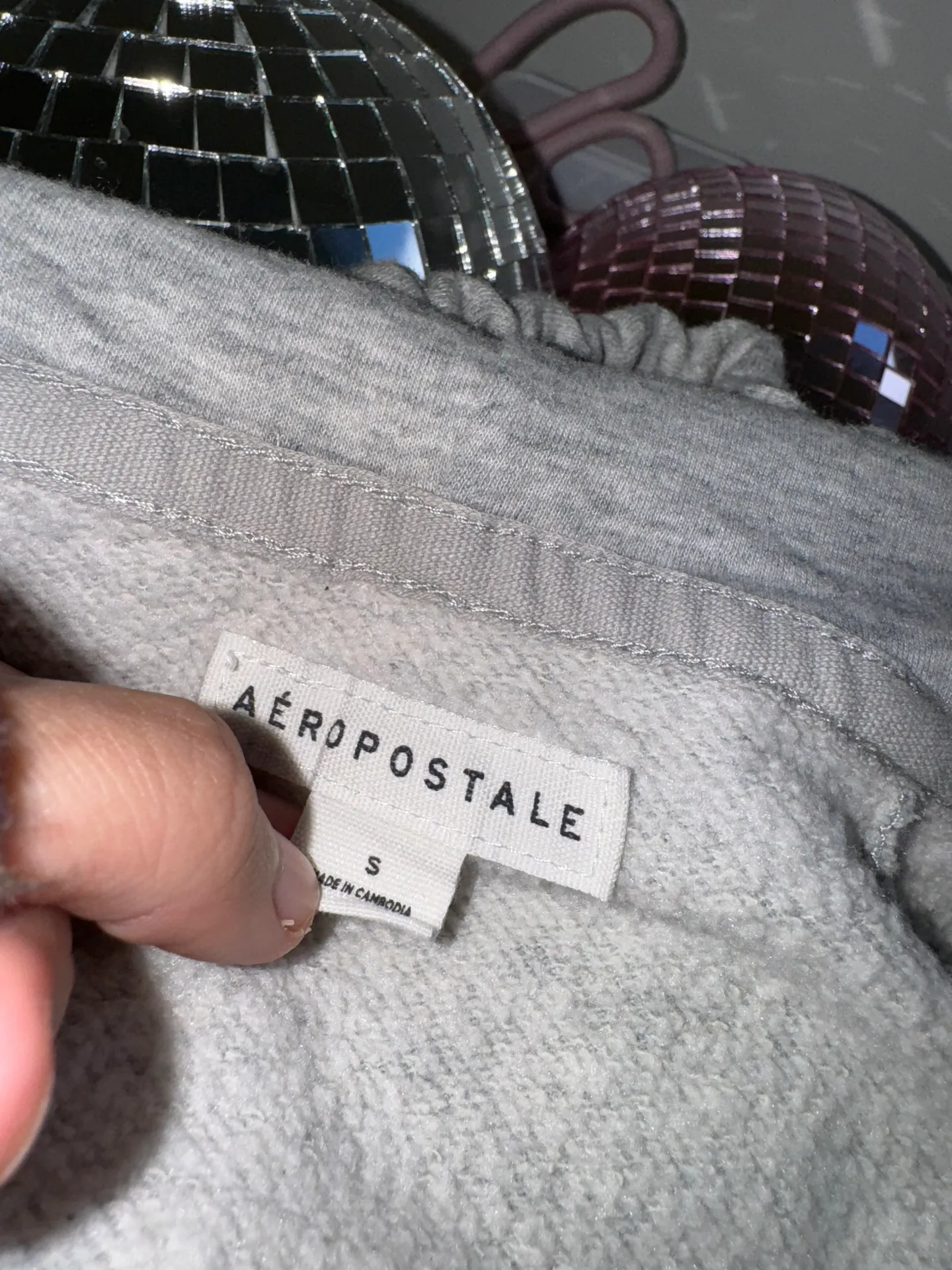 Aeropostale Grey  Hoodie - Image 5