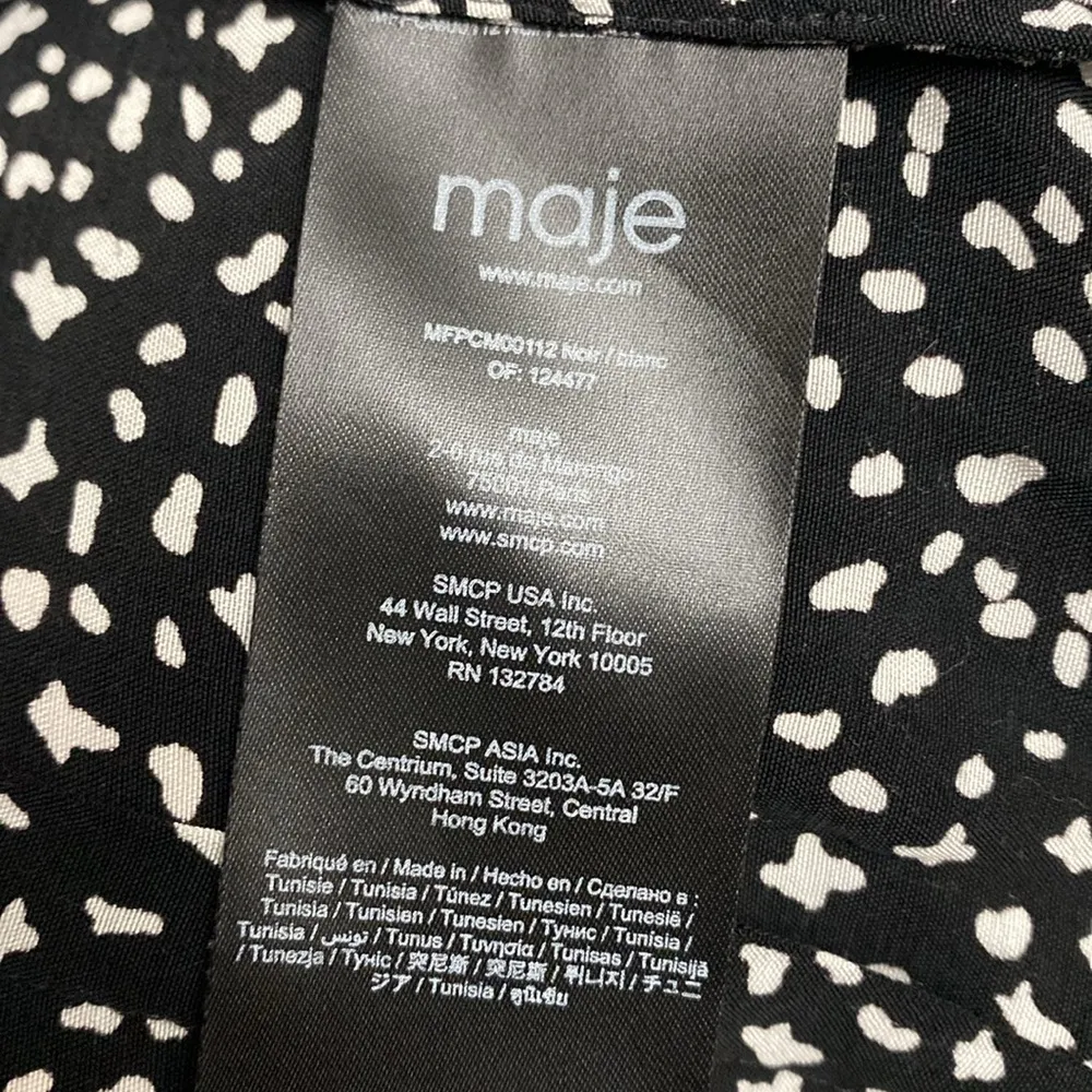 Maje  Cosini Printed Tie Neck Blouse - Image 6