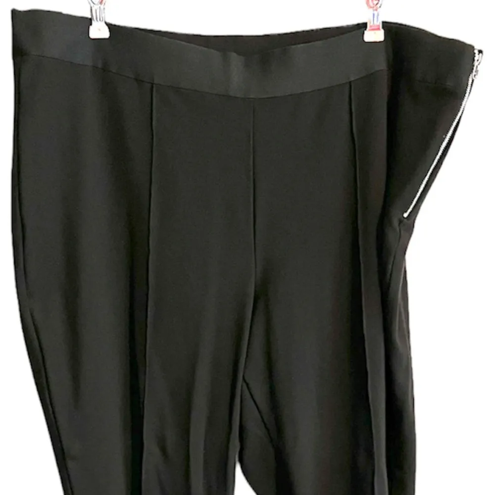 W. by Wantable Black Side Zip Stretch Ankle Pants NWOT 20W Plus Size New - Image 6