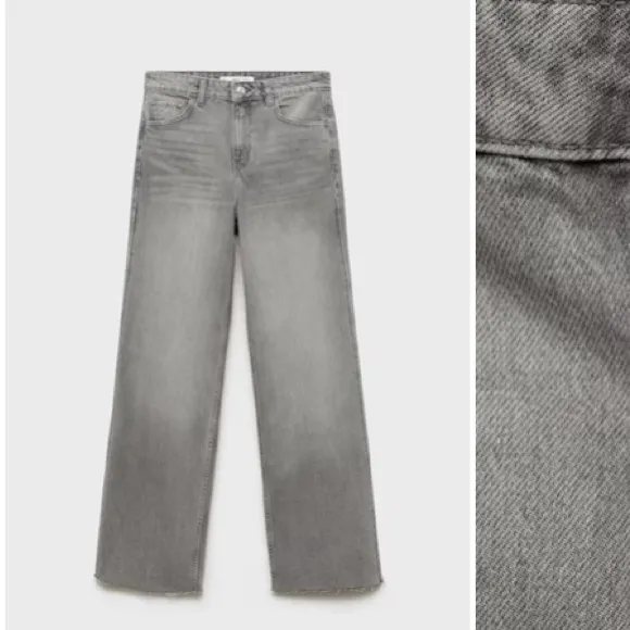 Mango Gray Danila Wide Leg Women's Jeans Sz‎ 6 - Image 8