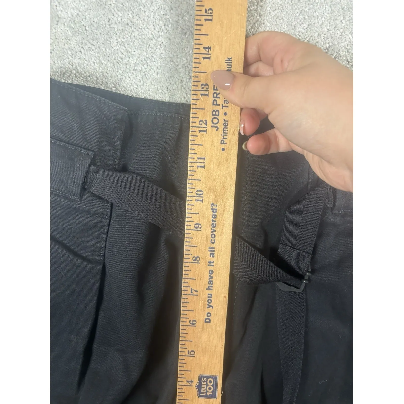 rag & bone belted‎ paperbag waist ankle zip black trouser moto dress pants 25 - Image 11