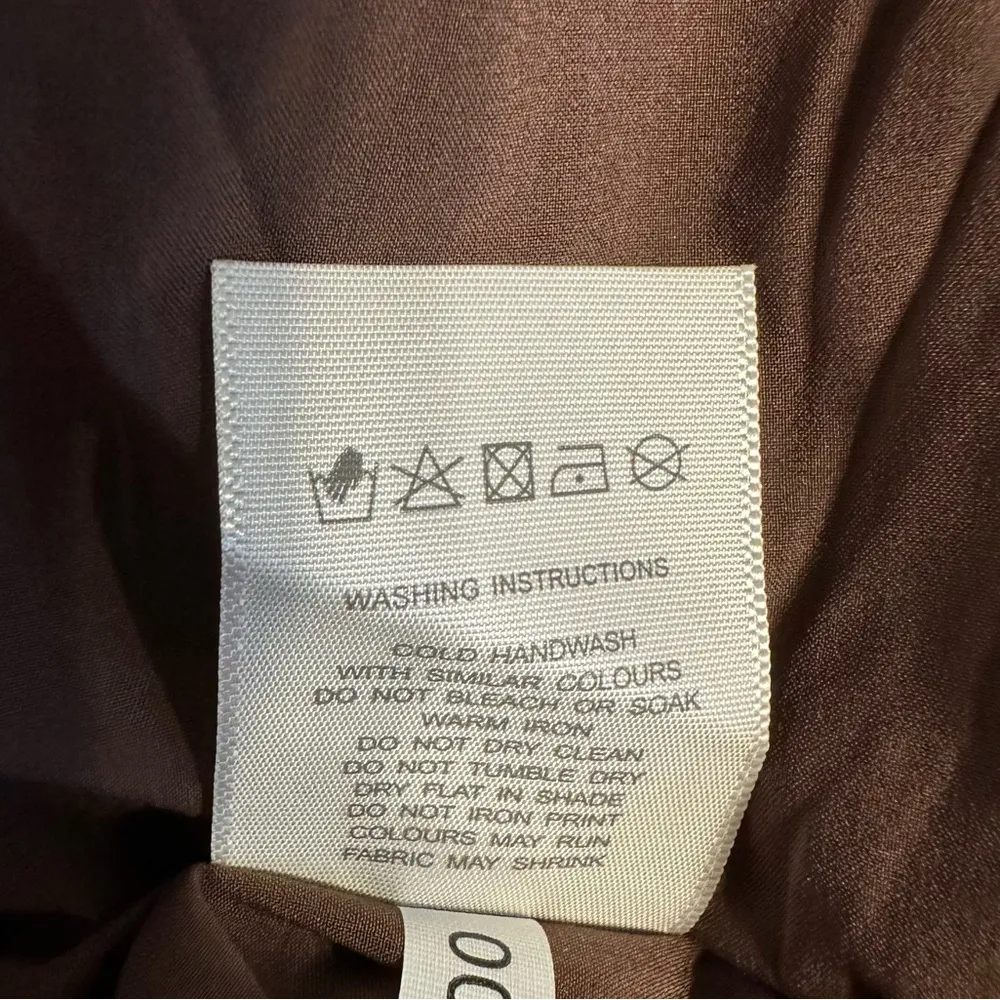 Charlie Holiday Lola Midi Dress in Retro Zebra size 4 Puff Sleeve Smocked Brown - Image 11