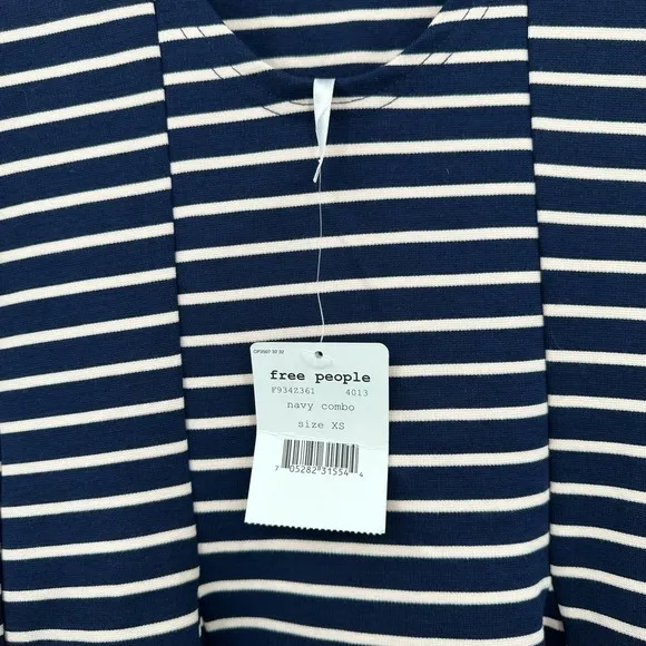 NWT Free People size XS navy combo‎ striped mini dress nautical and knotty - Image 6