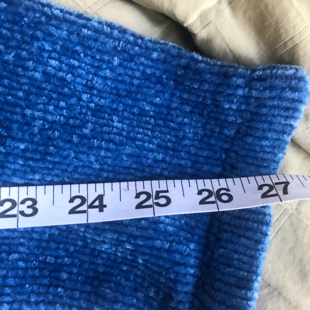 Vintage Long Sleeve ZipUp Sweater Blue M Size undefined - Image 11