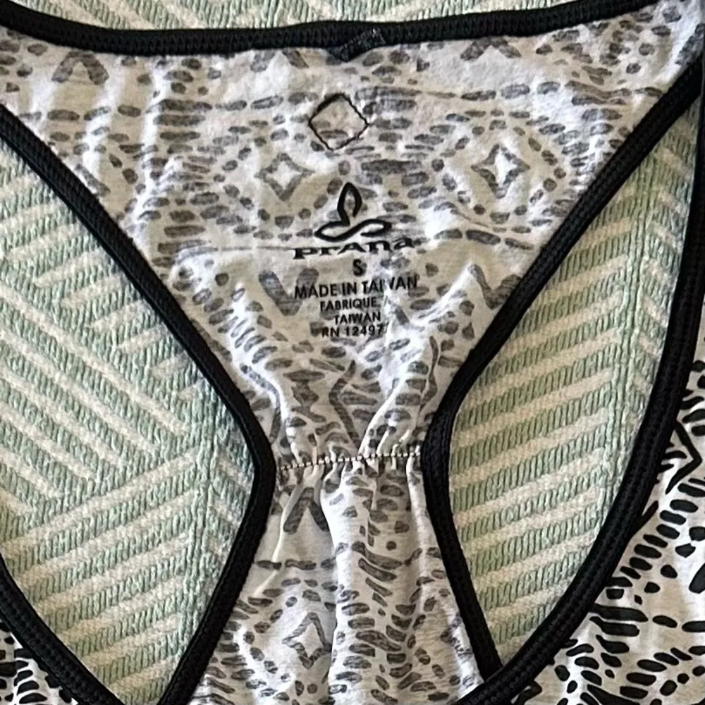 Prana Luca Black And White Print Performance Tank - Image 3