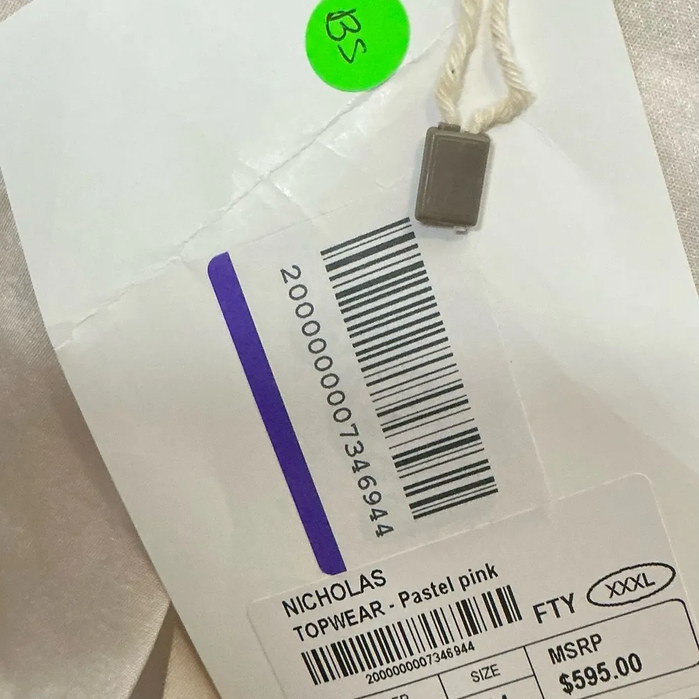 NICHOLAS Cream Satin Blouse with Belt White Size undefined - Image 7