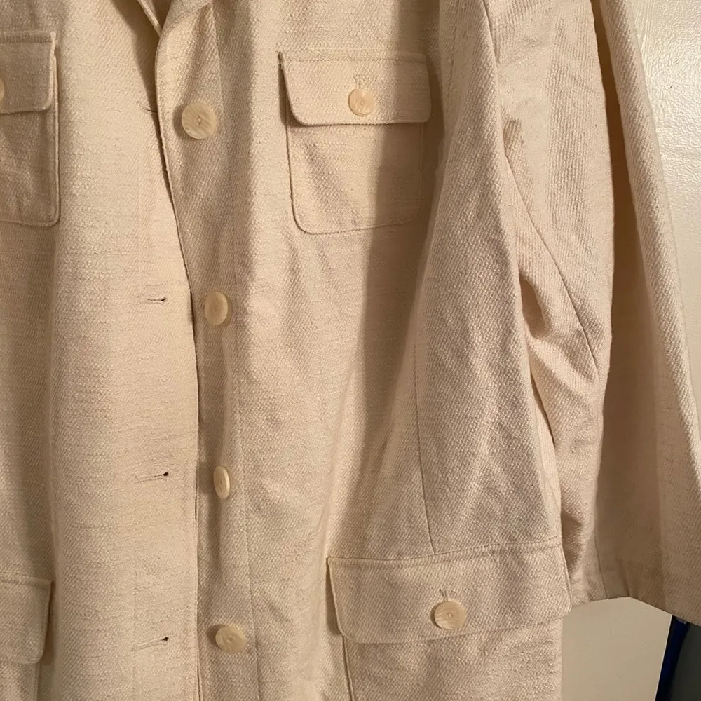 46. NWT J. JILL PARCHMENT Cream Oversized Jacket - Image 7