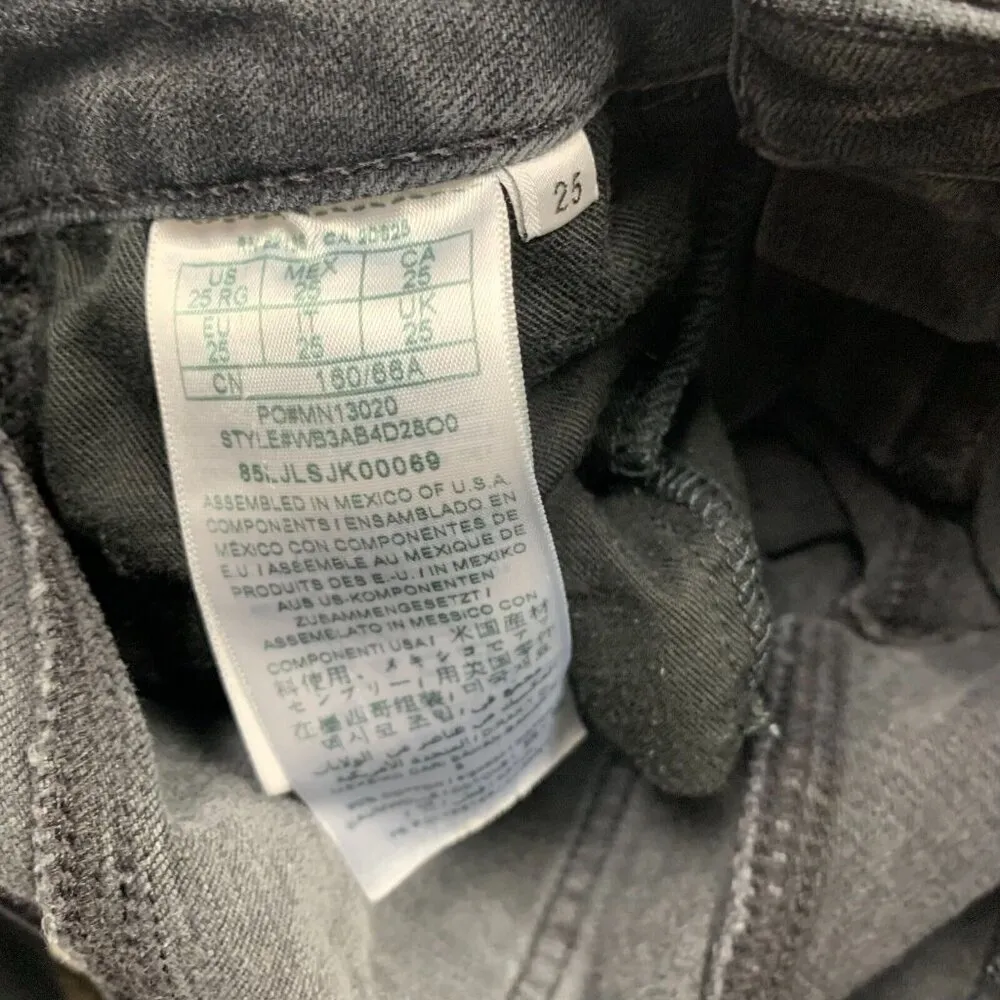 Guess Los Angeles Womens Jeans Black Size 25 1981 Skinny Dark Wash Button Zip - Image 8