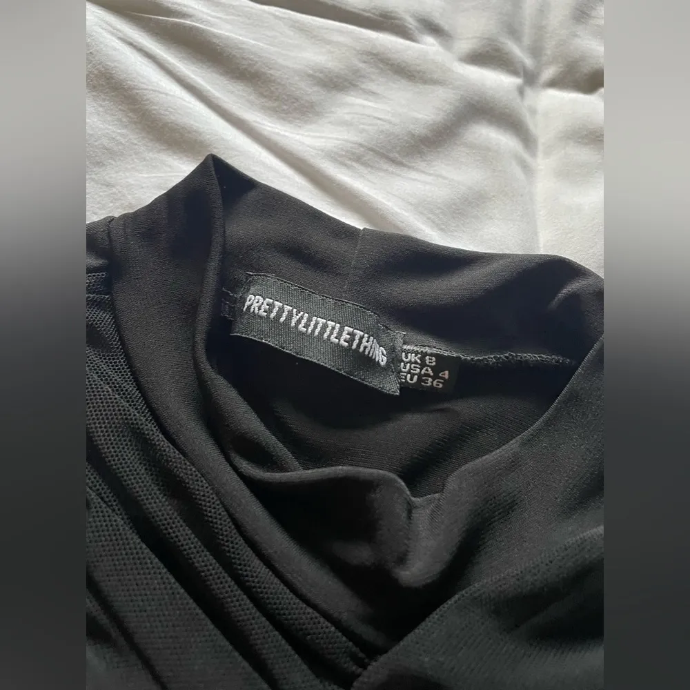 ⚠️SOLD⚠️Tanktop turtle neck ruffled mesh dress Black Size 4 - Image 5