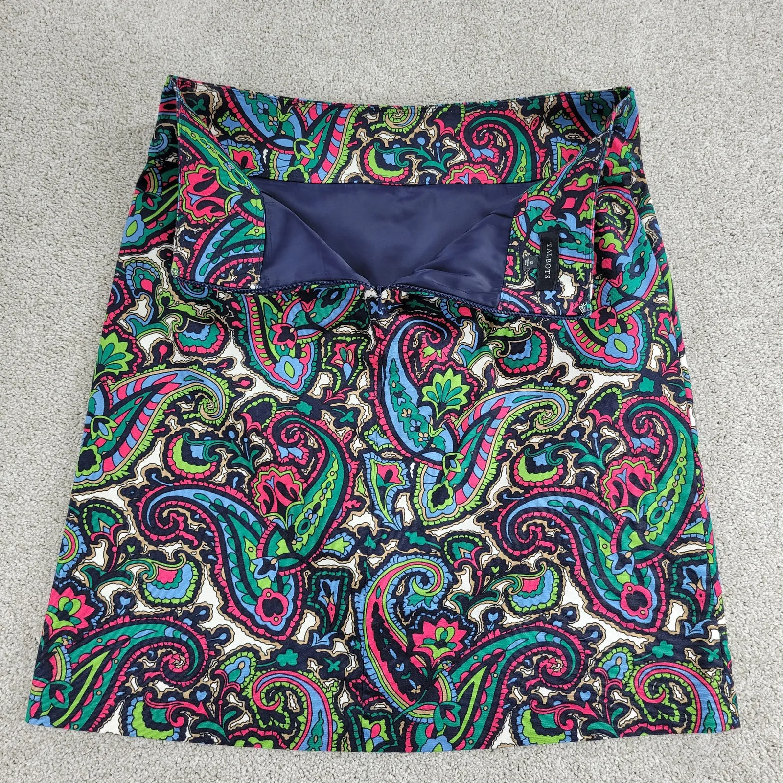 Talbots‎ Womens Skirts 12 Green Blue Paisley Pencil Straight Stretch Lot of 2 - Image 10