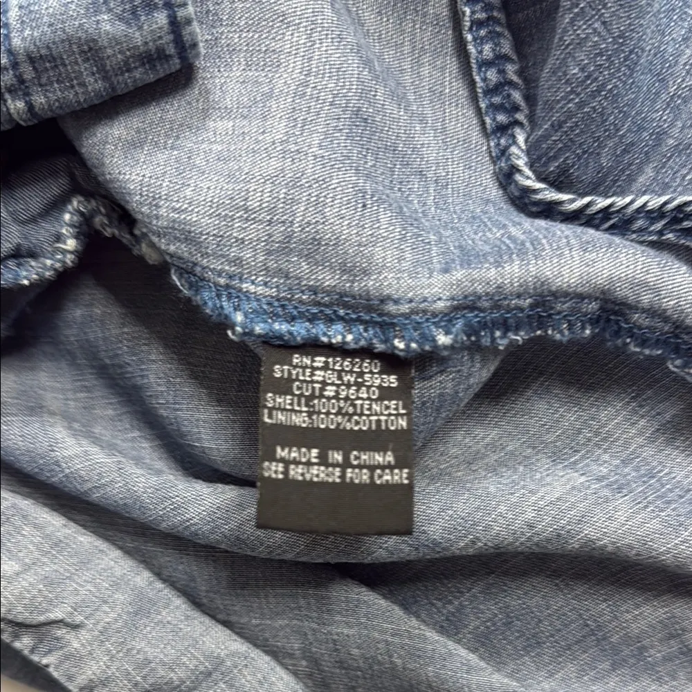 Velvet Heart Blue High-Low Shirt Dress - Image 4