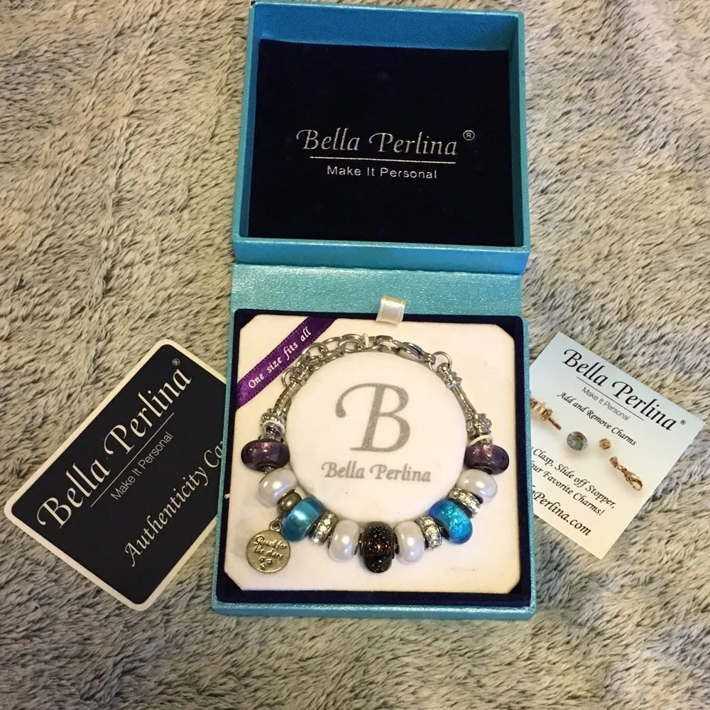 New Bella Perlina Reach For The Stars Charm Bracelet Silver - Image 2