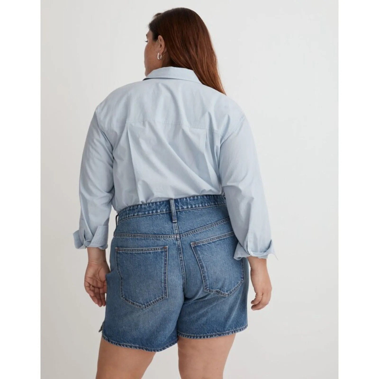 Madewell Plus Relaxed Mid-Length Denim Shorts: Side-Slit Edition - Image 3