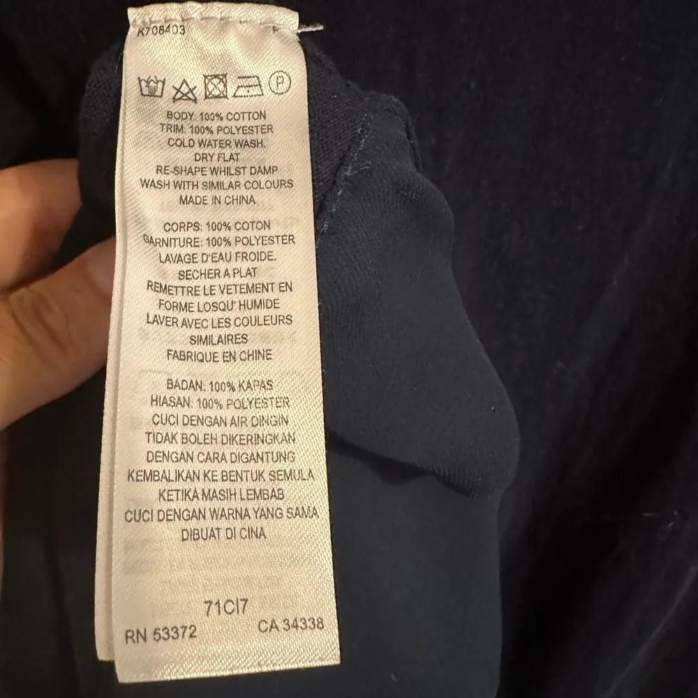 French Connections Navy Ruffle Hem Dress Size 6 - Image 8