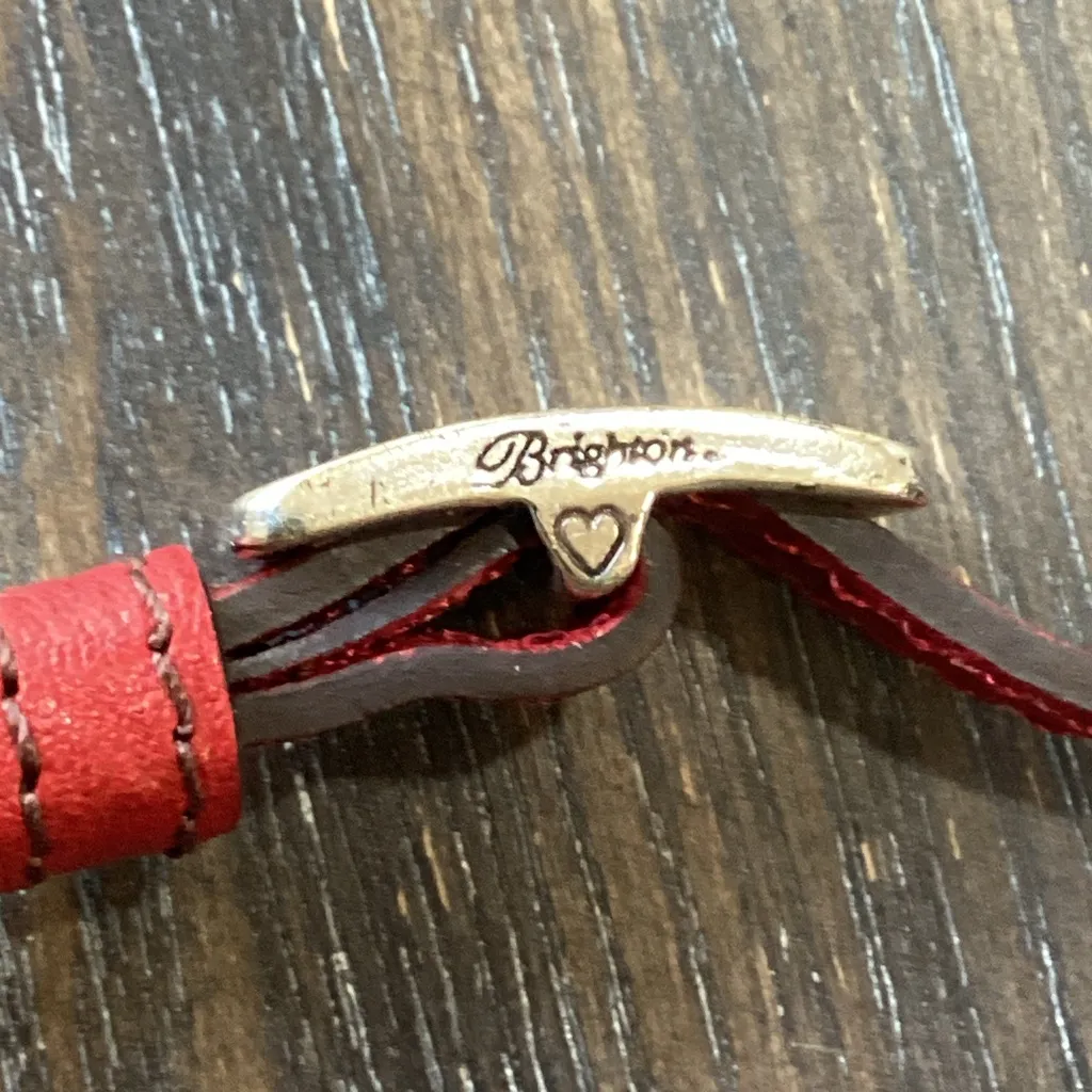 Brighton Red Croc-Embossed Leather Wristlet - Image 14