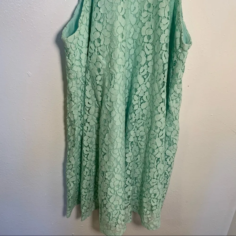 Altar’d State Alanna Pearl Sleeveless Swing Dress Mint Green - Image 6