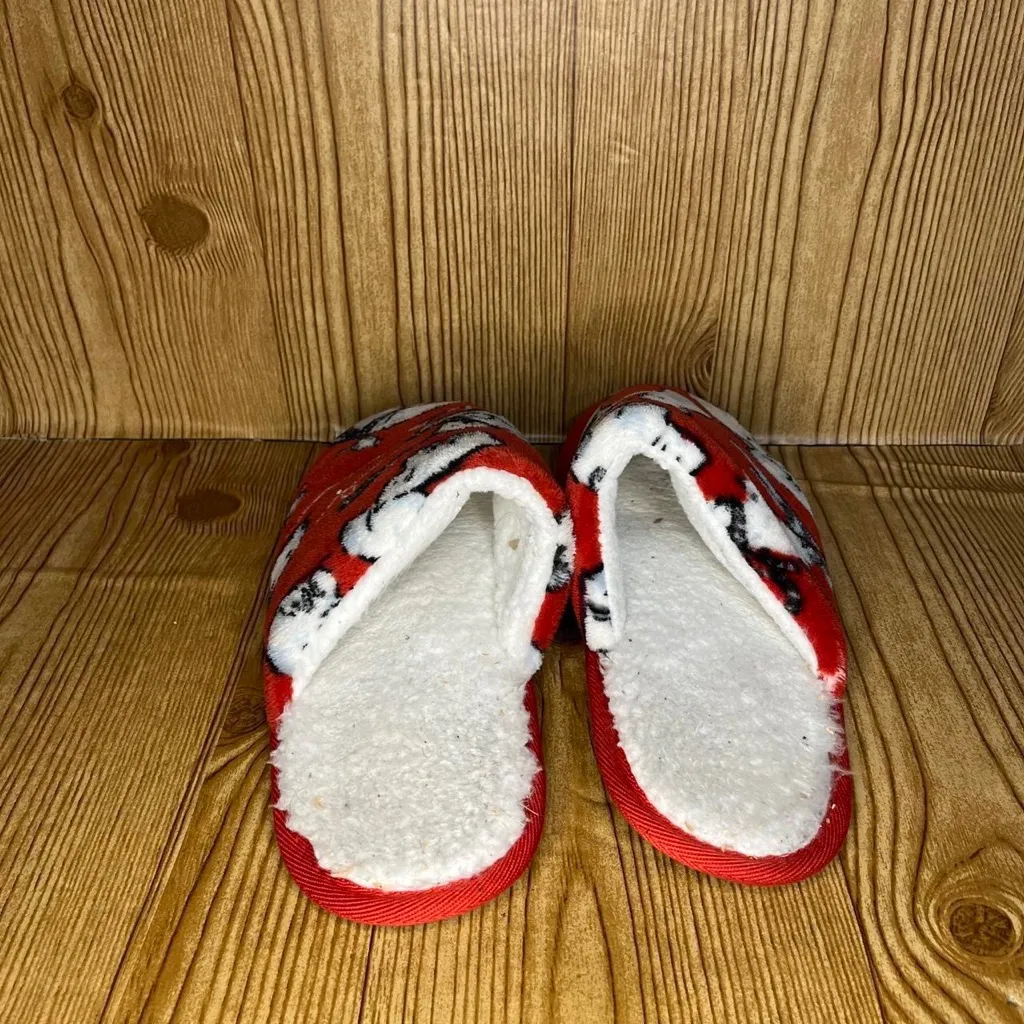 Vera Bradley fleece red fuzzy plush polar bear slippers wearing scarves skiing - Image 3