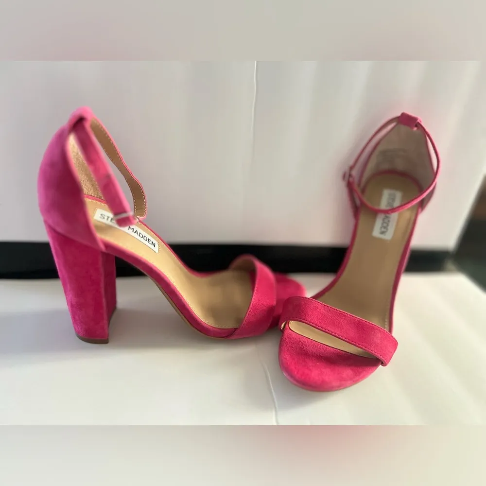 STEVE MADDEN Women's Carrson Ankle-strap Dress Sandals In Hot Pink size 8 - Image 11