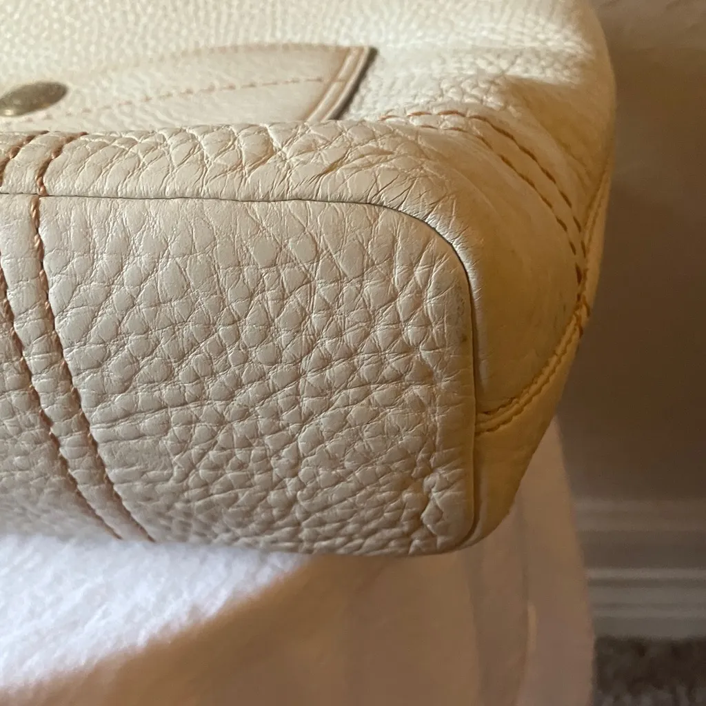 Coach:VTG Chelsea Hobo Pebbled Leather Shoulder Bag- Turn Lock-Brushed Gold Tone - Image 9