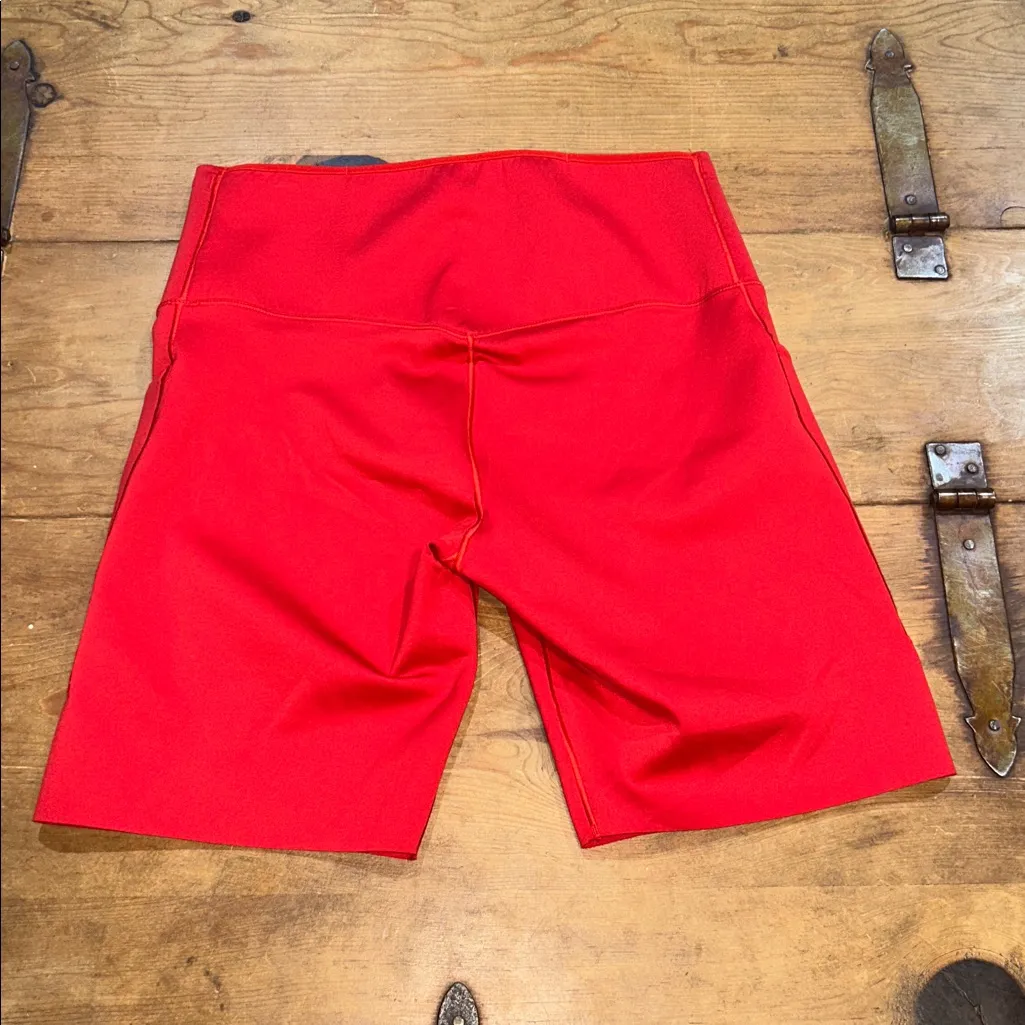 Nike Go Dry Fit Women's Bright Red Bike Shorts Size Large - Image 7