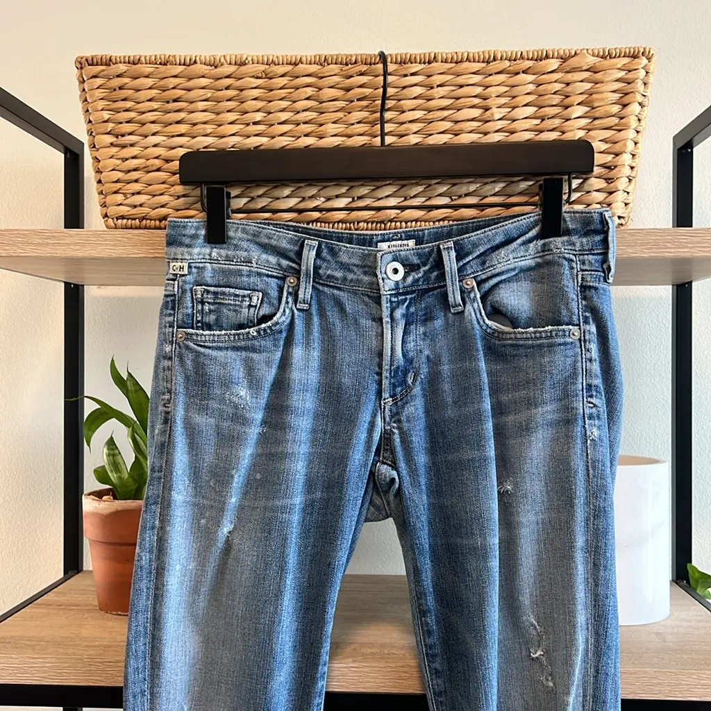 Citizens Of Humanity Low Rise Distressed Skinny Jeans, 27 - Image 4