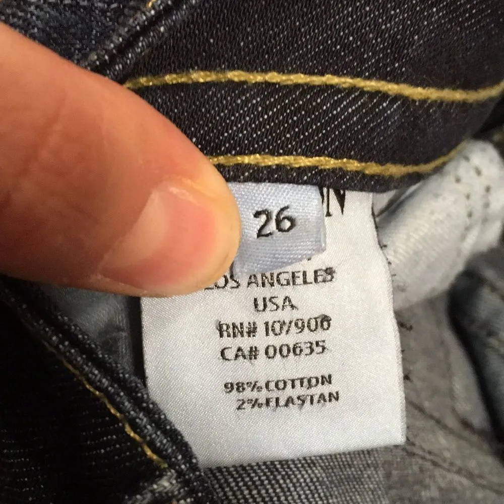 Hudson dark wash Union Jack flare luxe designer jeans - Image 5