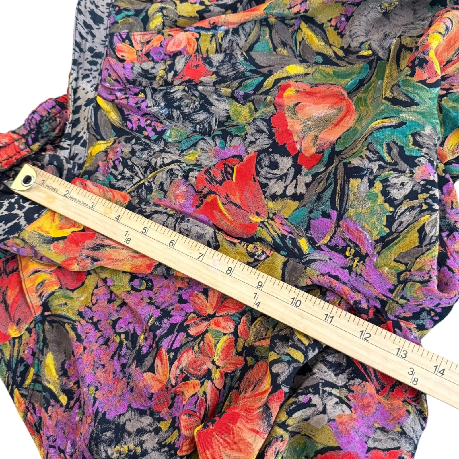 Vintage 80s 90s Dorothy Schoelen High Waisted‎ Culotte Shorts Size 4 Artsy Retro Red - Image 14