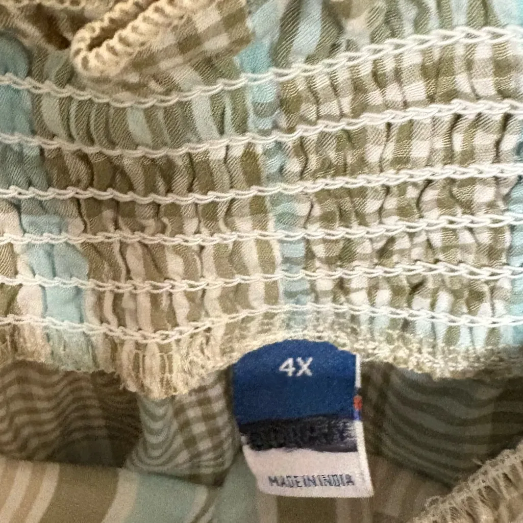 Old Navy Brown And‎ Blue Plaid Tank Dress Size 4X - Image 5